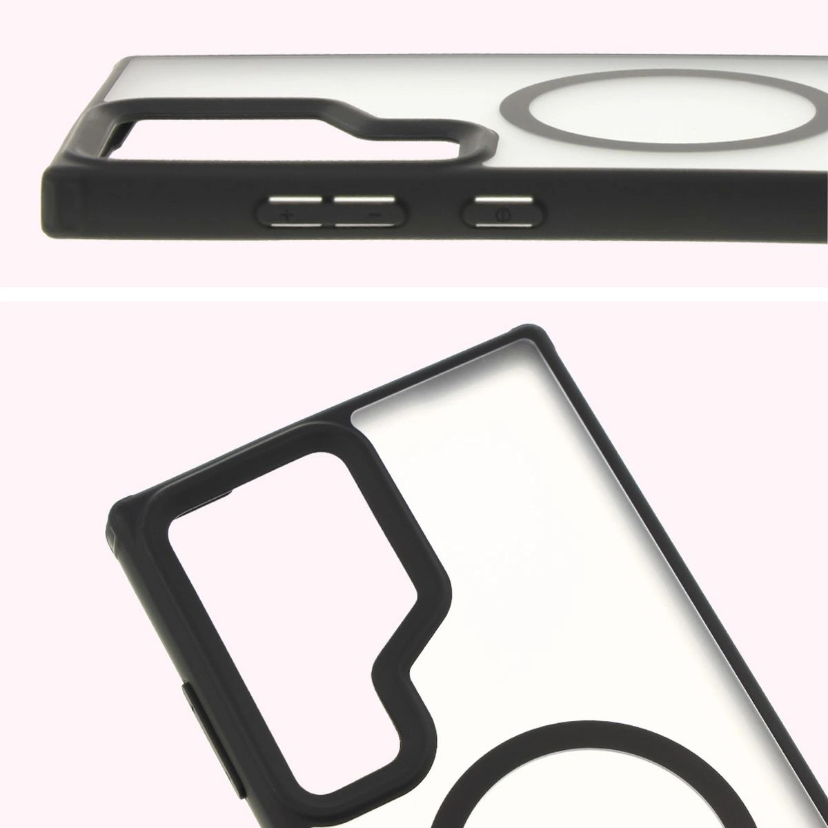 Bizon Case MatteO Samsung Galaxy S24 Ultra transparent with black frame