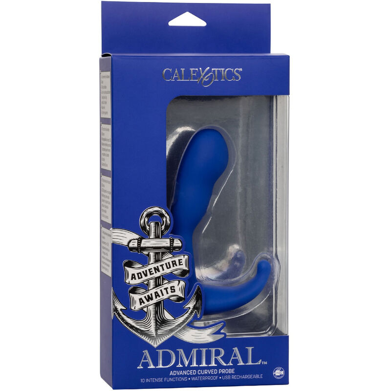 ADMIRAL - CURVED ANAL STIMULATOR & VIBRATOR BLUE