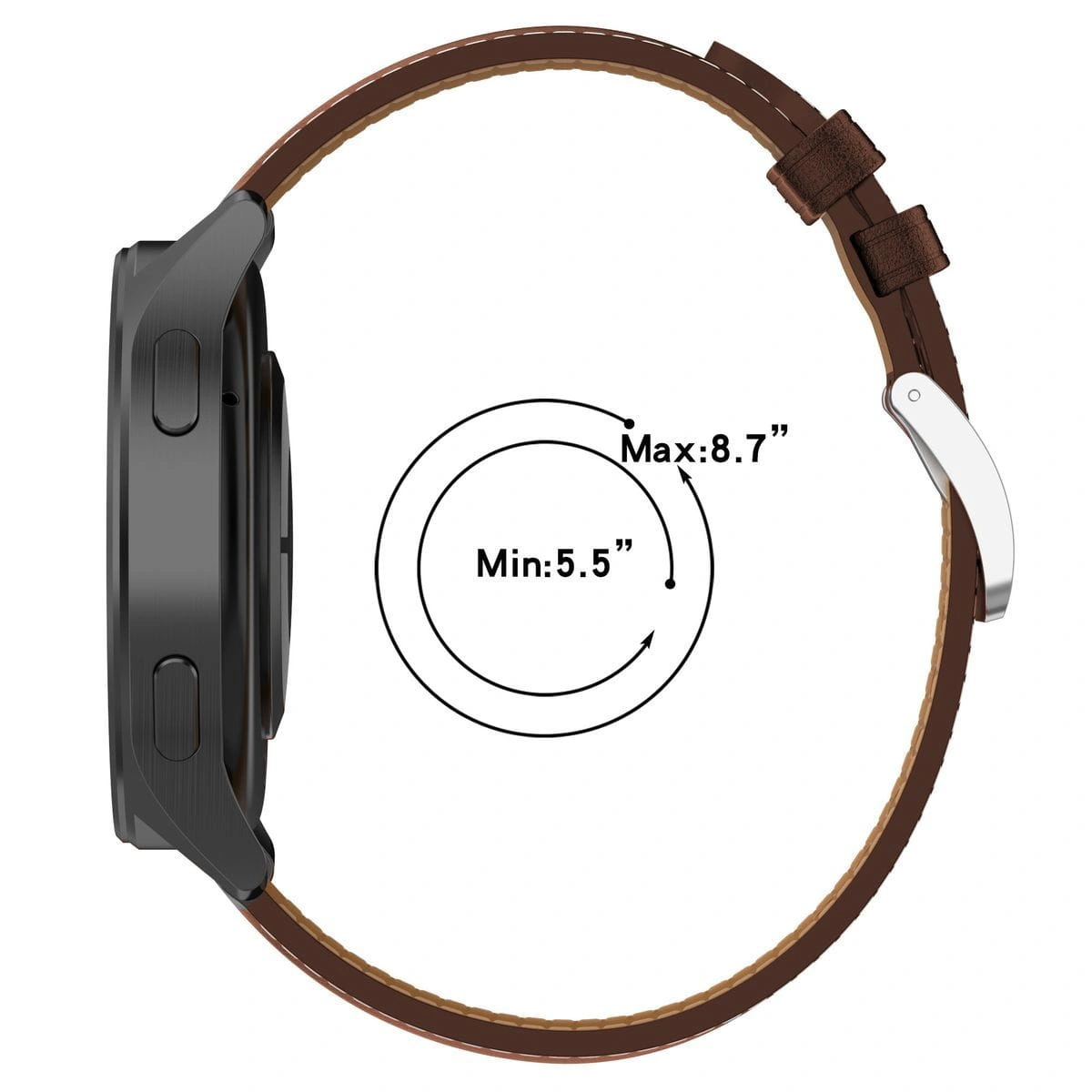 Bizon Strap Watch Casual 22 mm dark brown