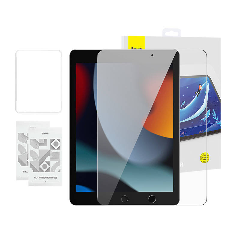 Baseus Crystal 0.3mm Glass Apple iPad 10.2 2019/2020/2021 (7, 8, 9 gen)/iPad Air 10.5 2019 (3 gen) + cleaner kit [2 PACK]