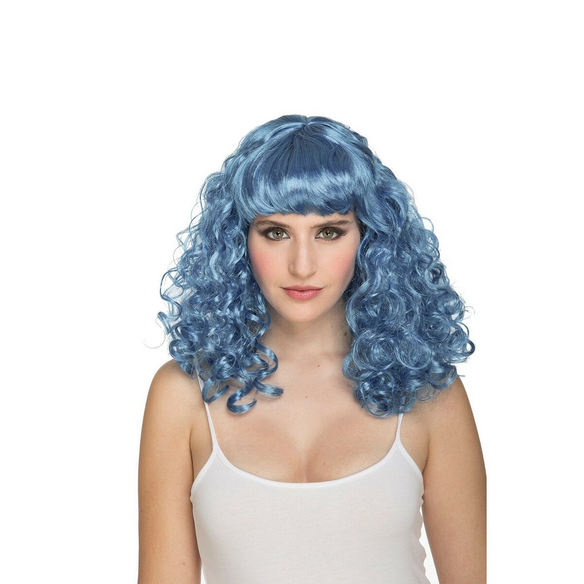Wigs My Other Me Curled Fringe Blue