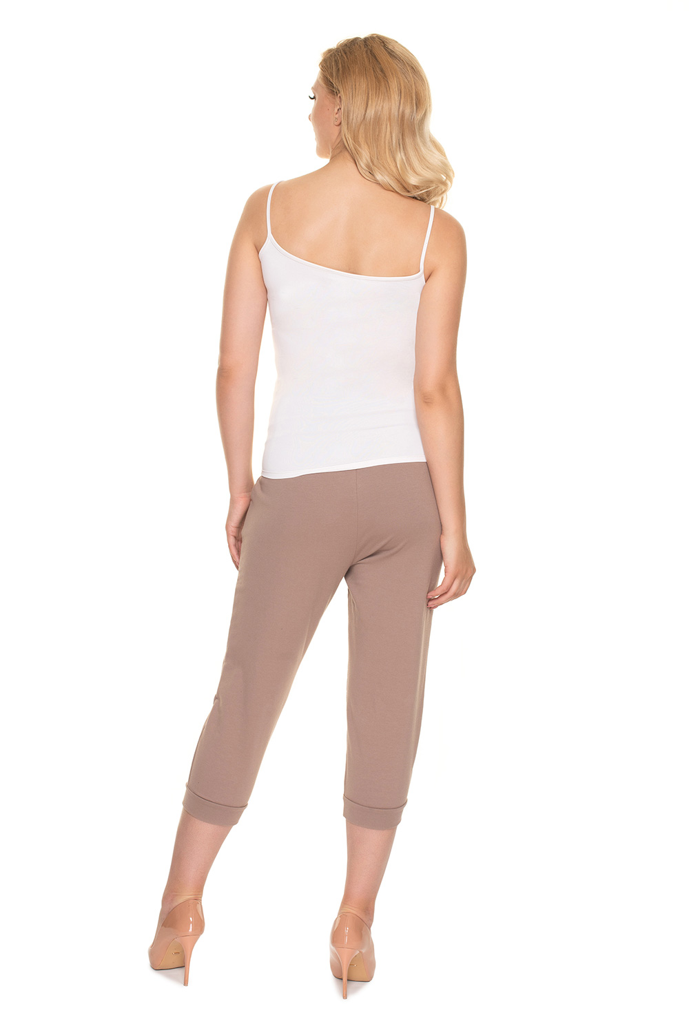  Crop pants model 157819 PeeKaBoo  beige