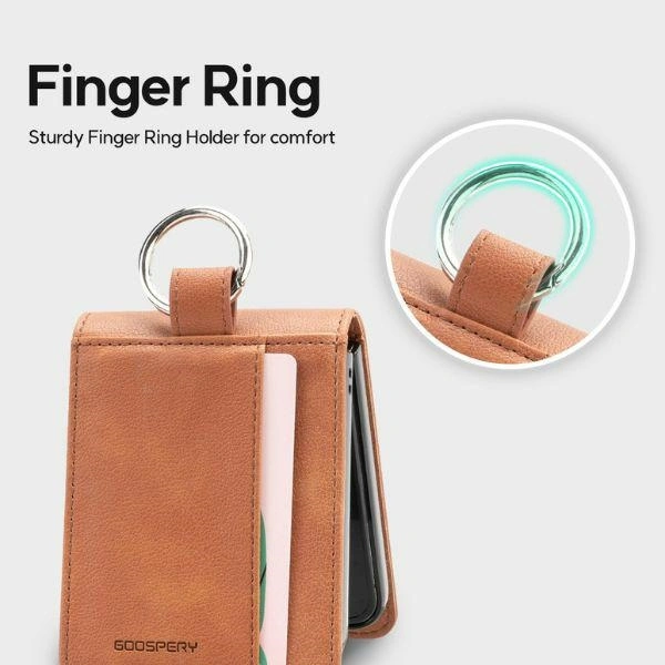 Etui Mercury Basic Diary do Samsung Galaxy Z Flip6 jasnobrązowy