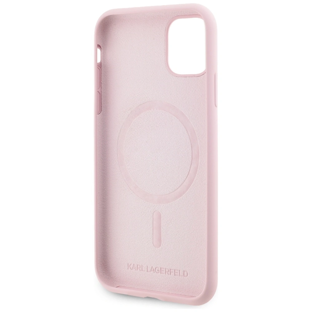 Karl Lagerfeld Silicone Karl&Choupette MagSafe Apple iPhone 11 pink