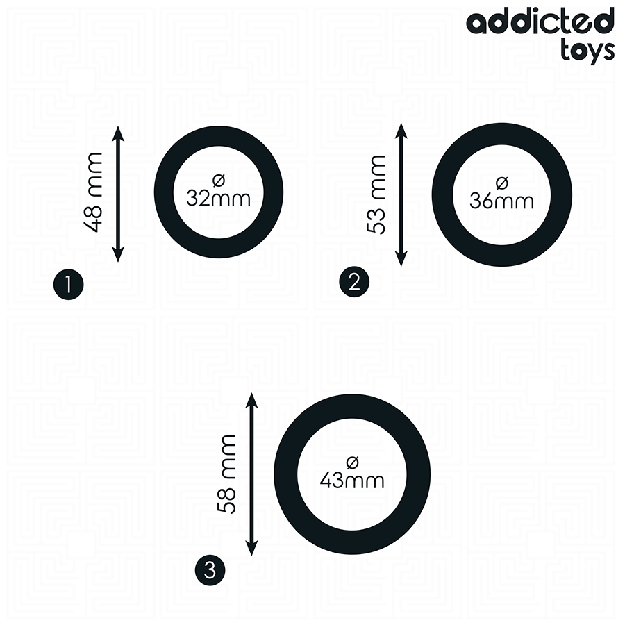 ADDICTED TOYS - SET OF SILICONE RINGS MODEL 1