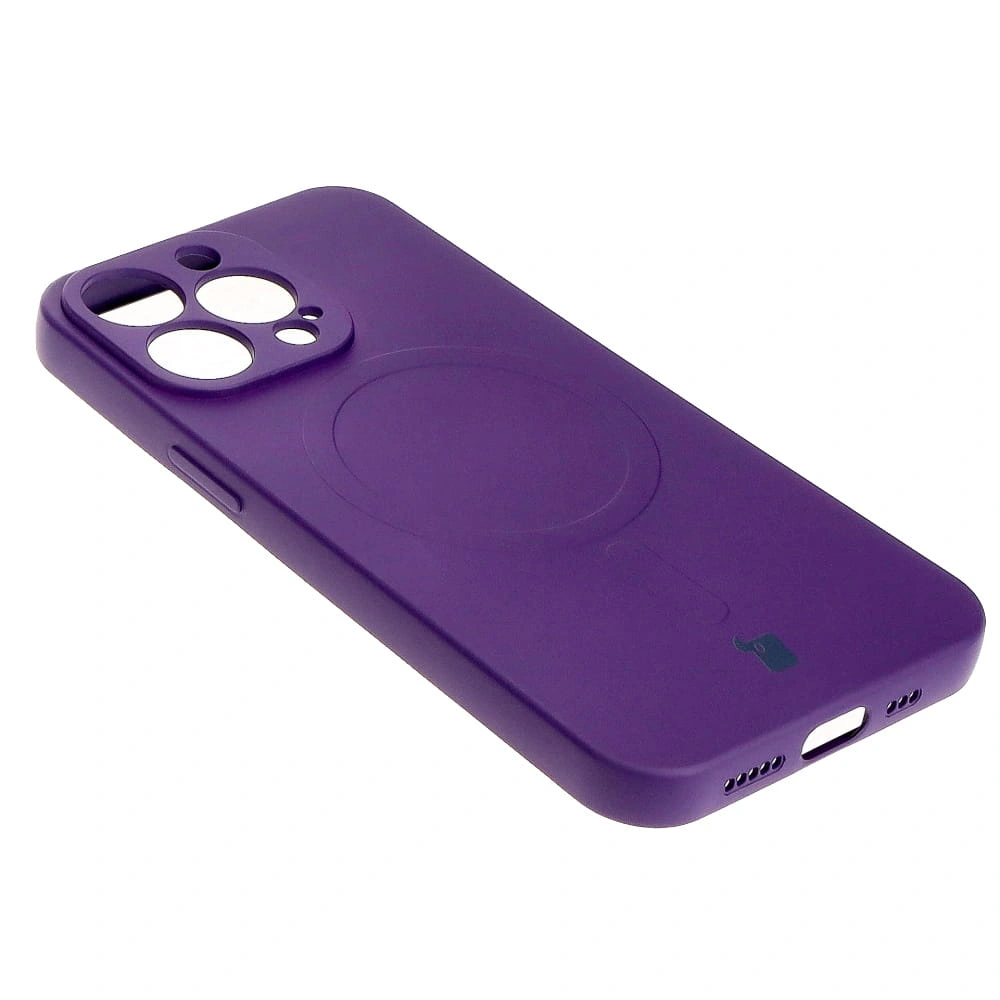 Bizon Case Silicone Magnetic Apple iPhone 13 Pro plum
