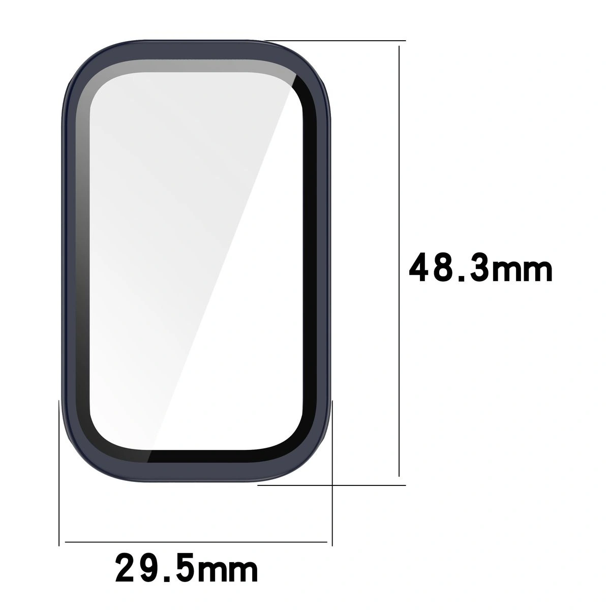 Bizon Case+Glass Watch Xiaomi Smart Band 9 Active / Redmi Smart Band 3 blue