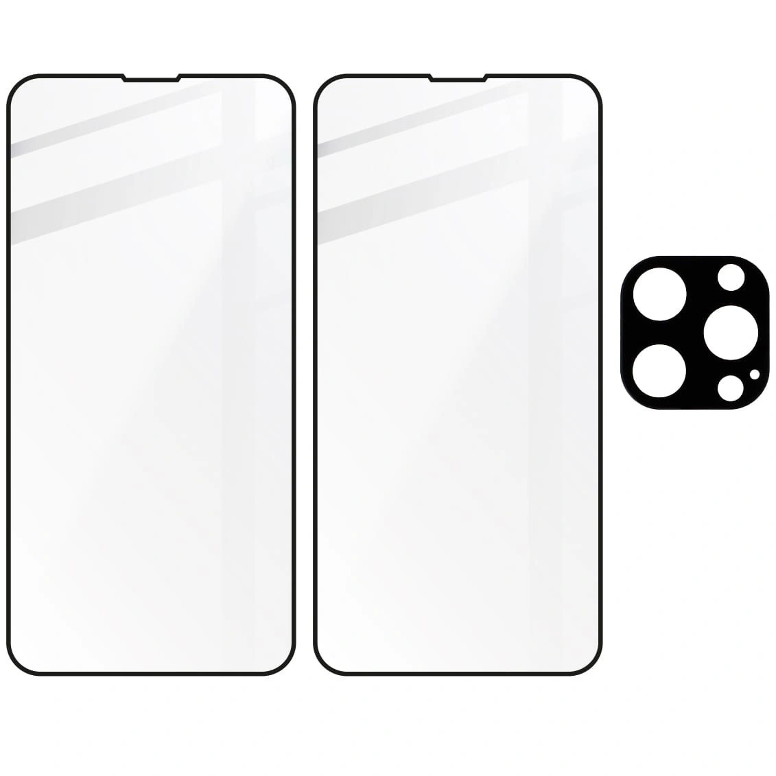 Bizon Glass Edge tempered glass - [2 PACK] + lens protection Apple iPhone 13 Pro black