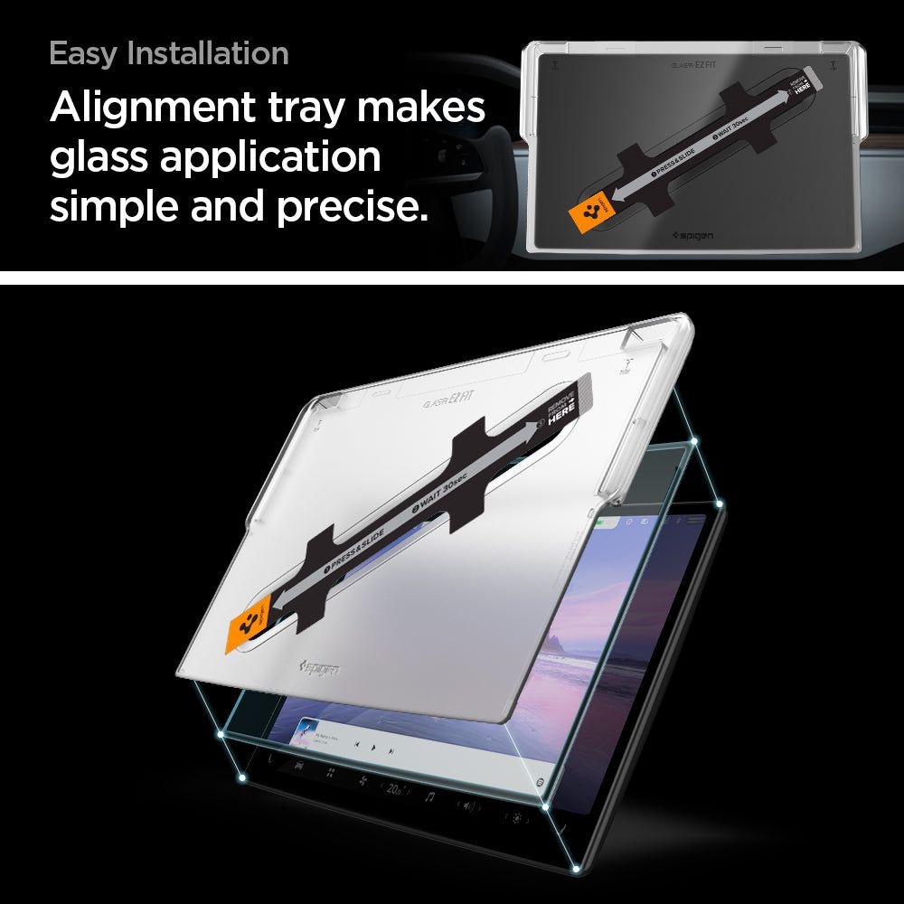 Spigen GLAS.tR ez Fit Tesla Model X 2022/Model S 2021 Black