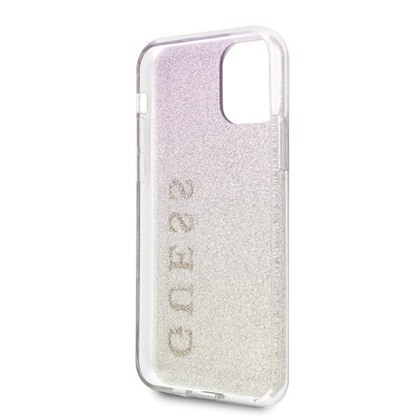 Guess GUHCN65PCUGLGPI iPhone 11 Pro Max gold pink hard case Gradient Glitter
