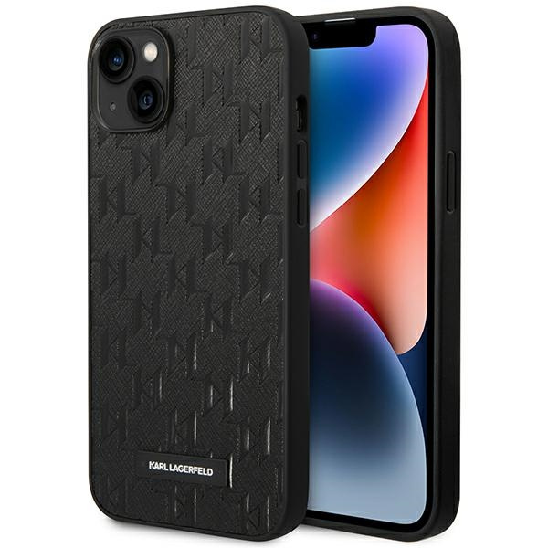 Karl Lagerfeld KLHCP14MSAKLHPK Apple iPhone 14 Plus hardcase black Saffiano Mono Metal Logo
