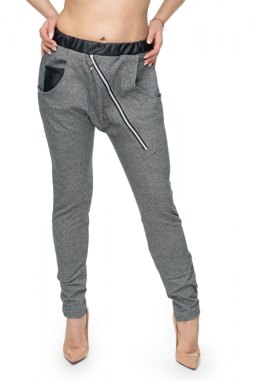  Women trousers model 132614 PeeKaBoo  grey