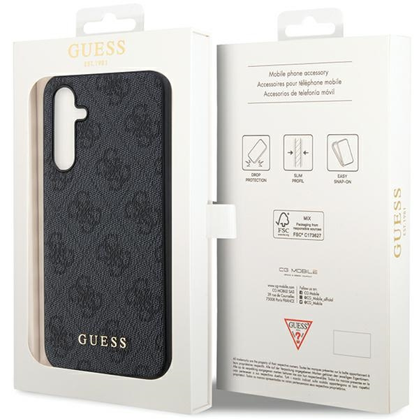 Guess GUHCS23FEG4GFGR Samsung Galaxy S23 FE hardcase 4G Metal Gold Logo grey