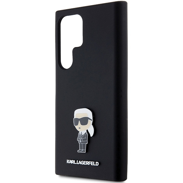 Karl Lagerfeld KLHCS23LSMHKNPK Samsung Galaxy S23 Ultra Silicone Ikonik Metal Pin black