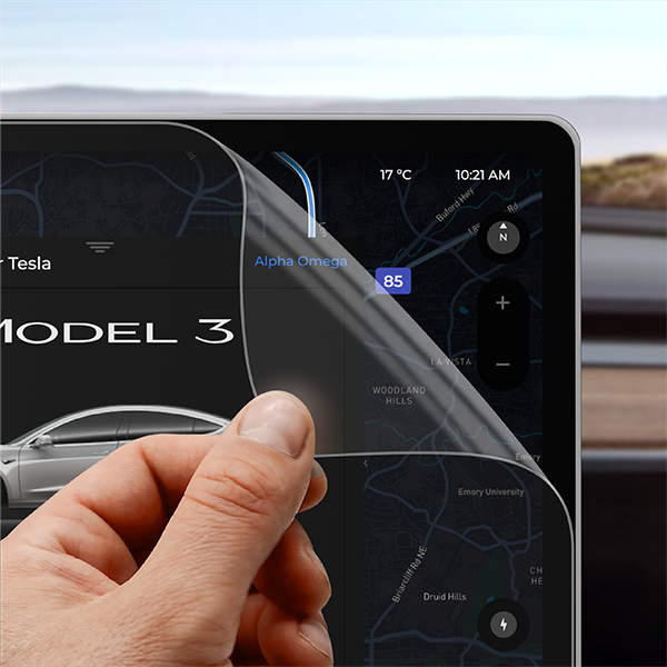 GrizzGlass CarDisplay MatteScreen Easy Tesla Model 3 Highland 2023-2024 [2in1]