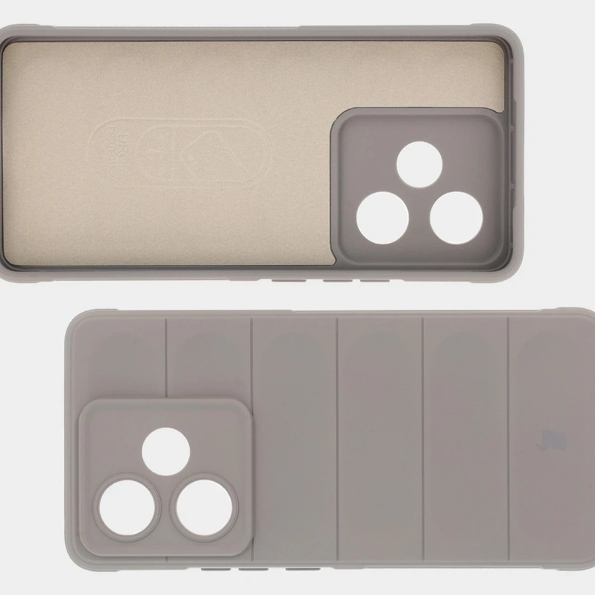 Pancerne etui Bizon Case Tur do Realme GT 7 / 7T jasnoszare