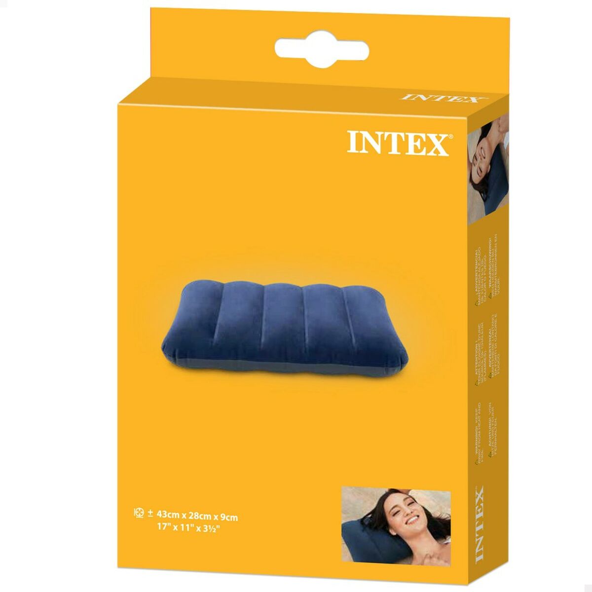 Pillow Intex Downy Pillow Blue Inflatable 43 x 9 x 28 cm (24 Units)