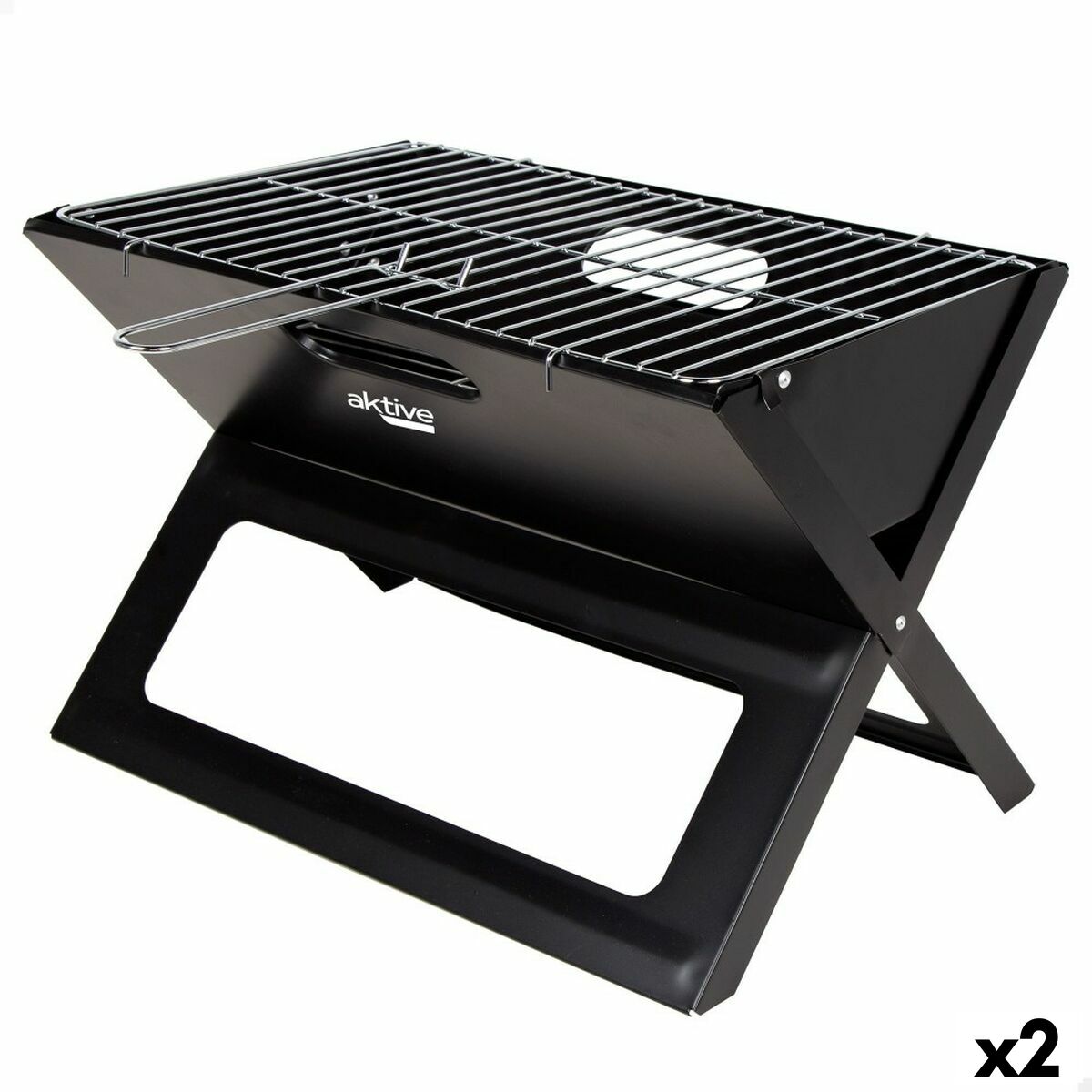 Barbecue Portable Aktive Black 45 x 30 x 29 cm Steel Iron