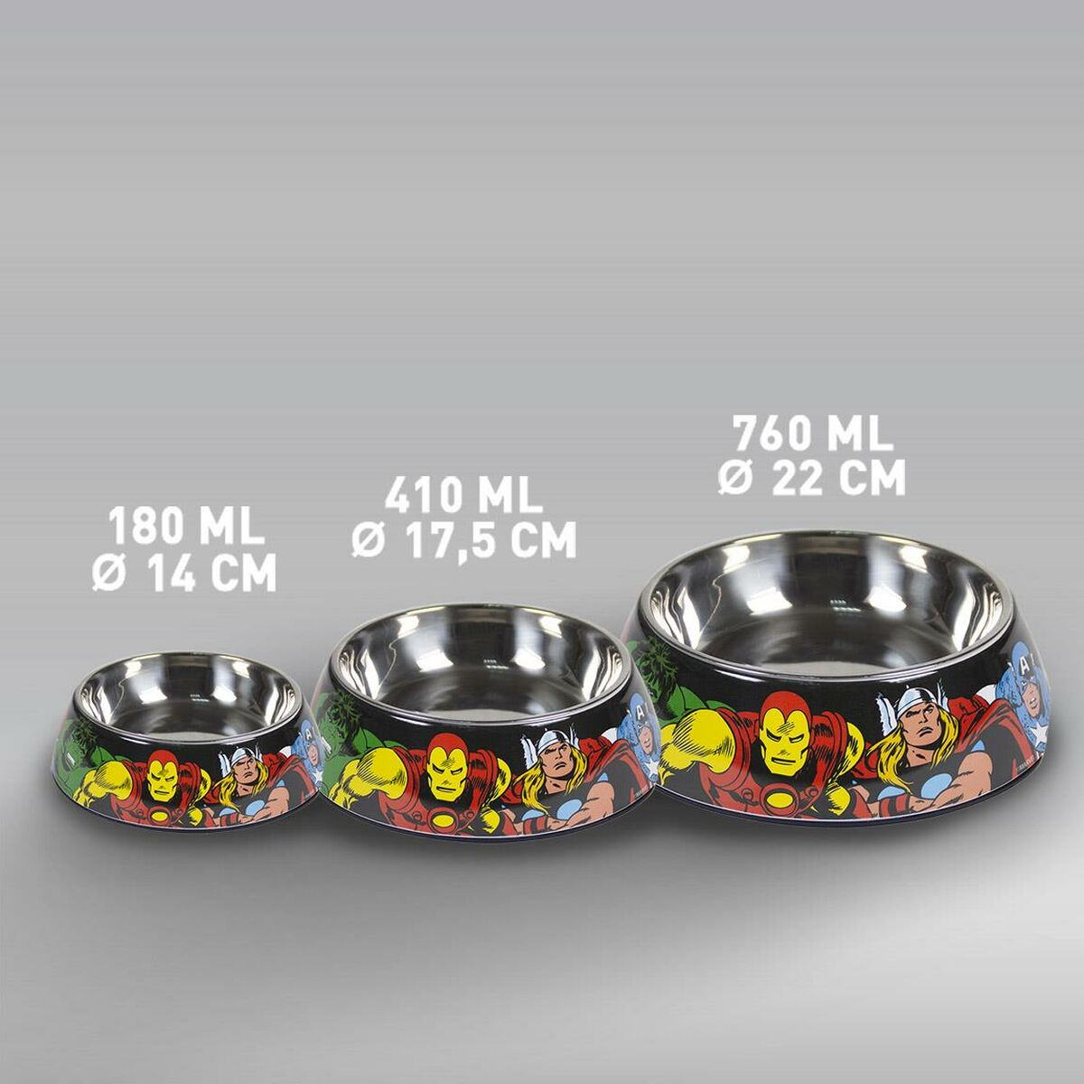 Futternapf für Hunde Marvel Melamine 180 ml Rot Metall