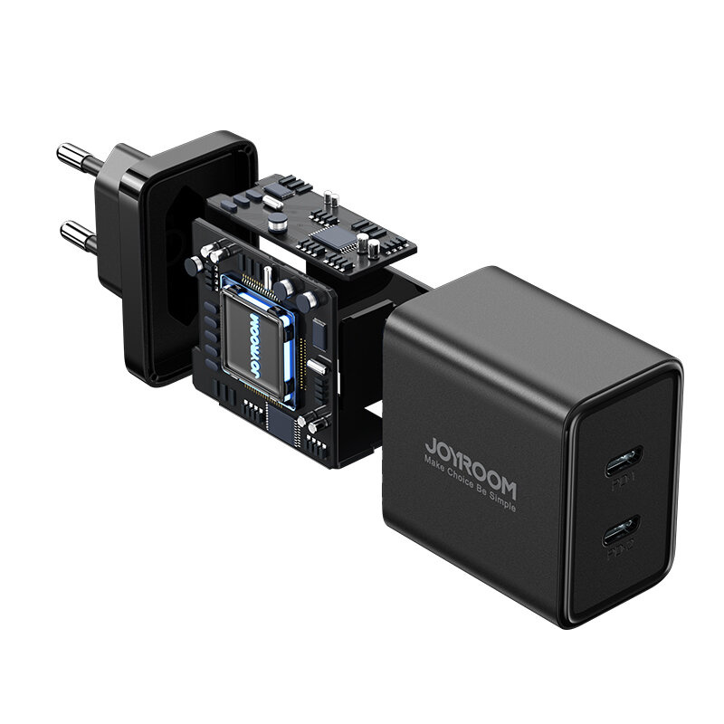 Joyroom wall charger JR-TCF09 2xUSB-C 40W black