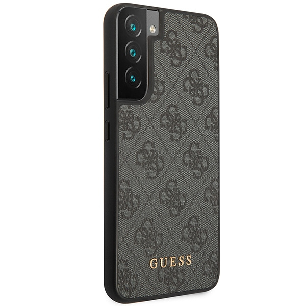 Guess GUHCS23SG4GFGR Samsung Galaxy S23 grey hardcase 4G Metal Gold Logo