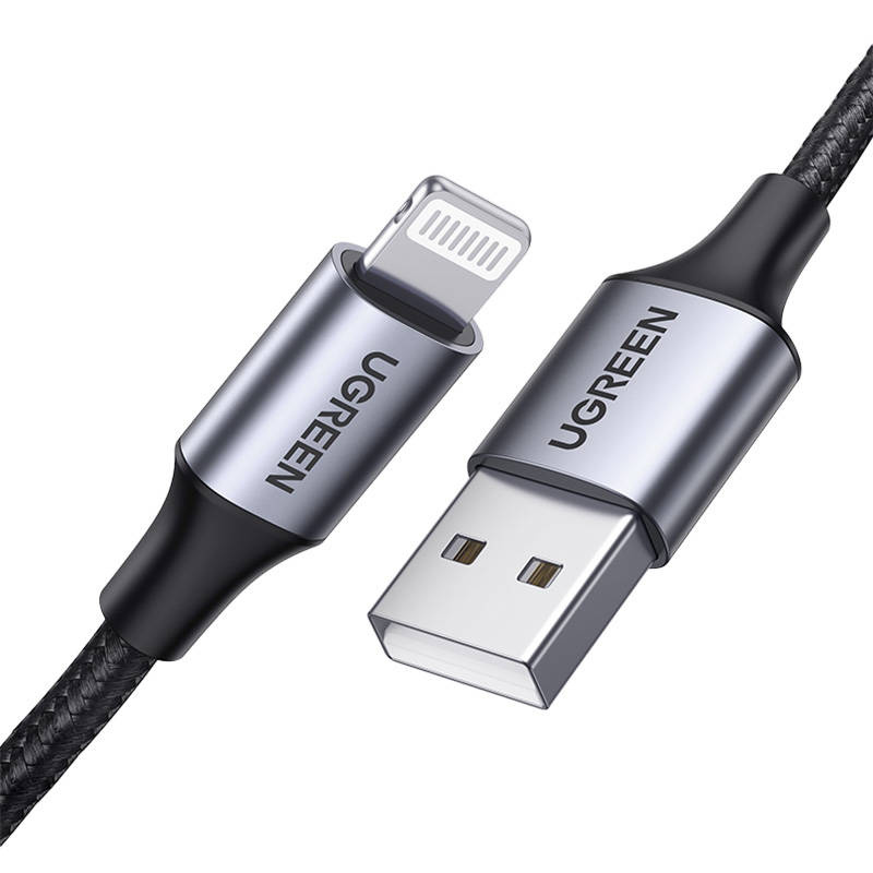 UGREEN US199 USB-A/Lightning Cable 2.4A 2m (black)