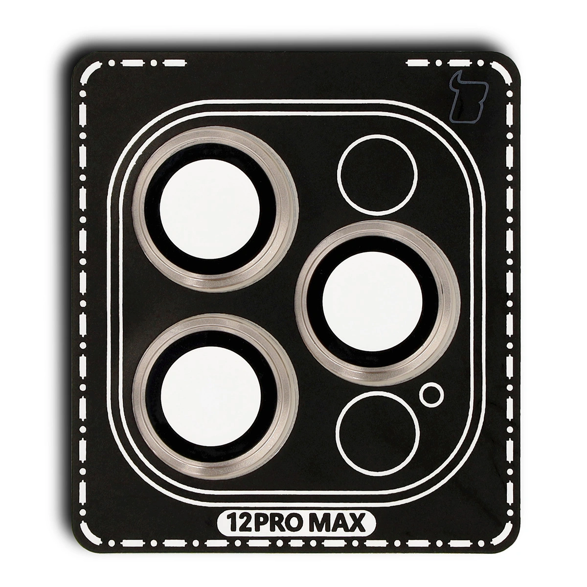 Bizon Glass Snap Lens Apple iPhone 12 Pro Max gold frame