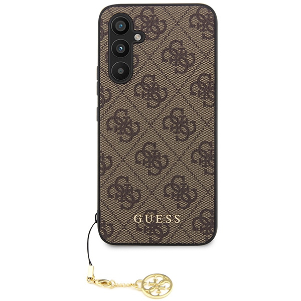 Guess GUHCSA54GF4GBR Samsung Galaxy A54 5G brown hard case 4G Charms Collection