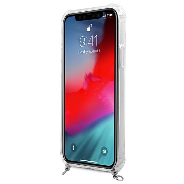 Guess GUHCP12LKC4GSSI Apple iPhone 12 Pro Max Transparent hardcase 4G Silver Chain