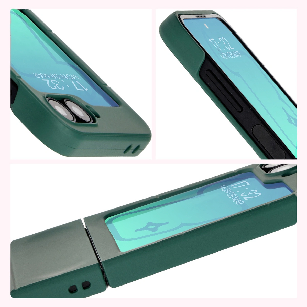 Bizon Case Tur Samsung Galaxy Z Flip6 dark green