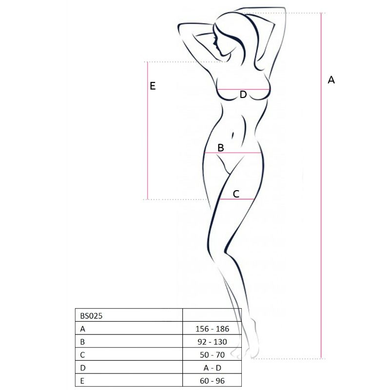 PASSION WOMAN BS025 BODYSTOCKING WHITE DRESS STYLE ONE SIZE