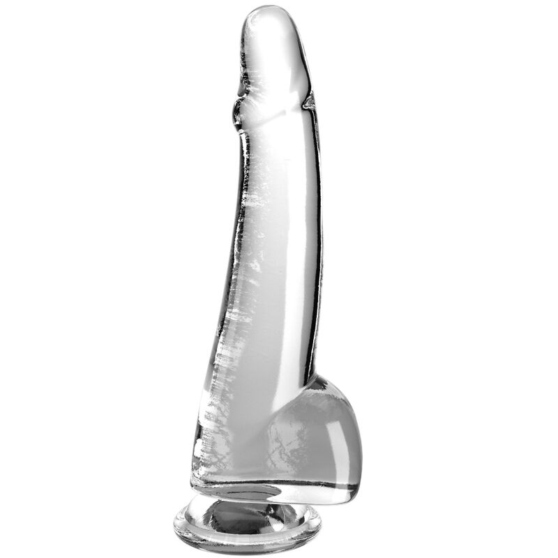 KING COCK CLEAR - DILDO WITH TESTICLES 19 CM TRANSPARENT