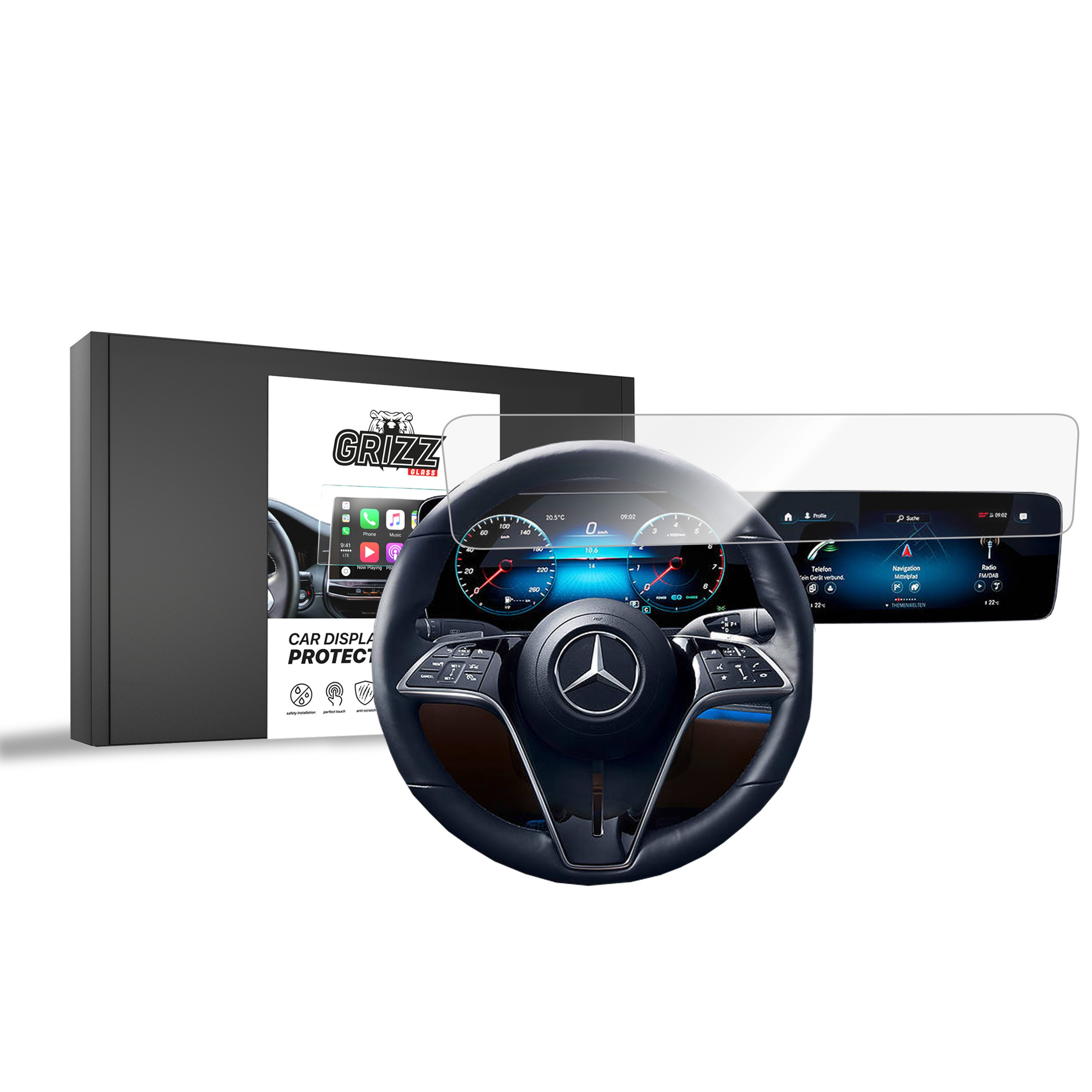 GrizzGlass CarDisplay Protection Mercedes E Class W213 2020-2022