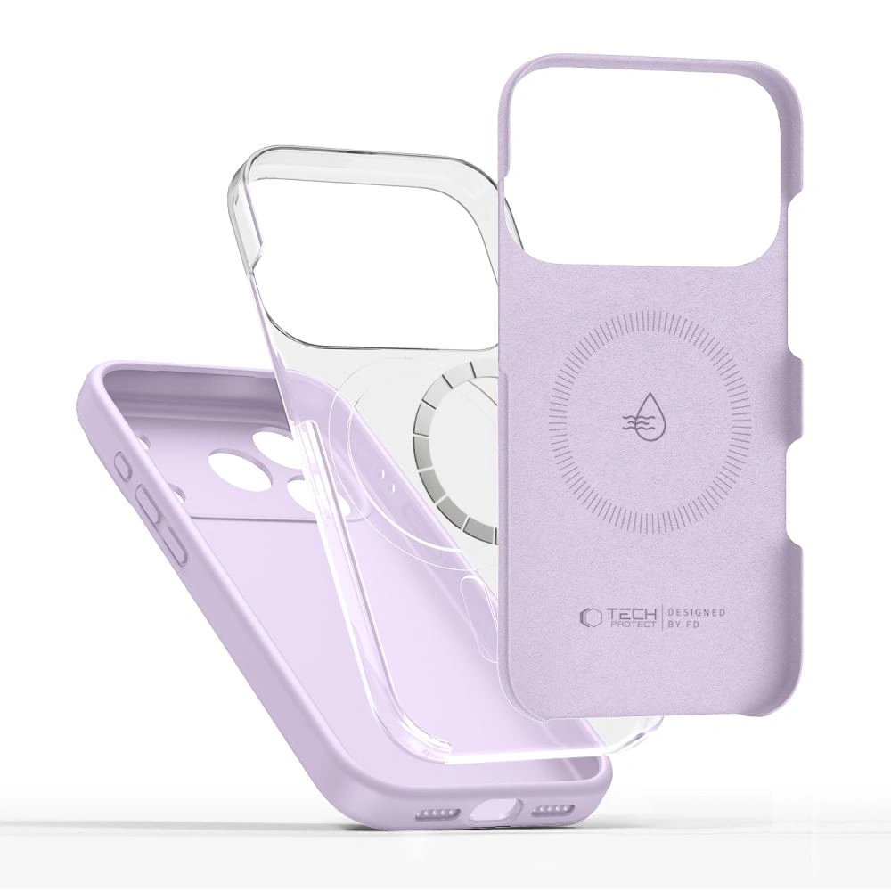 Etui Tech-Protect Silicone MagSafe do Apple iPhone 17 Pro Mauve