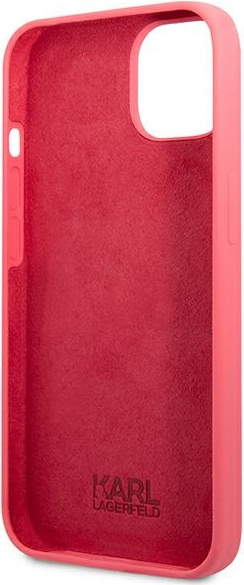 Karl Lagerfeld KLHCP13SSLMP1PI Apple iPhone 13 mini hardcase fuchsia Silicone Plaque