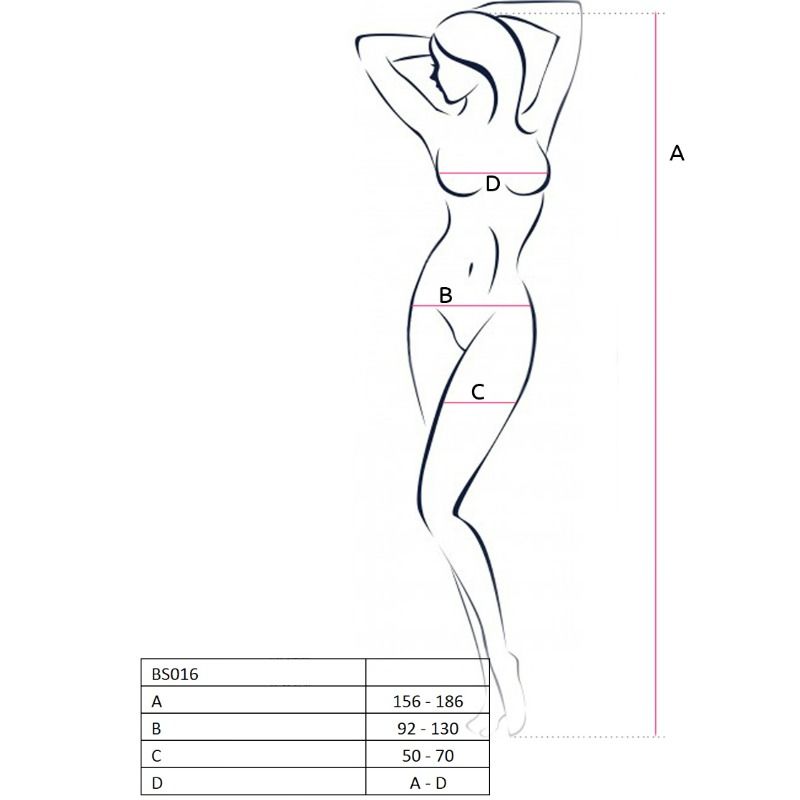 PASSION WOMAN BS016 RED BODYSTOCKING ONE SIZE