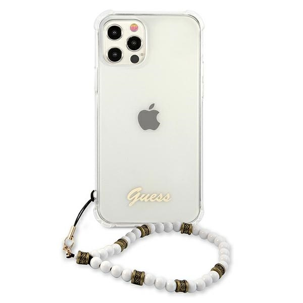 Guess GUHCP12LKPSWH Apple iPhone 12 Pro Max Transparent hardcase White Pearl