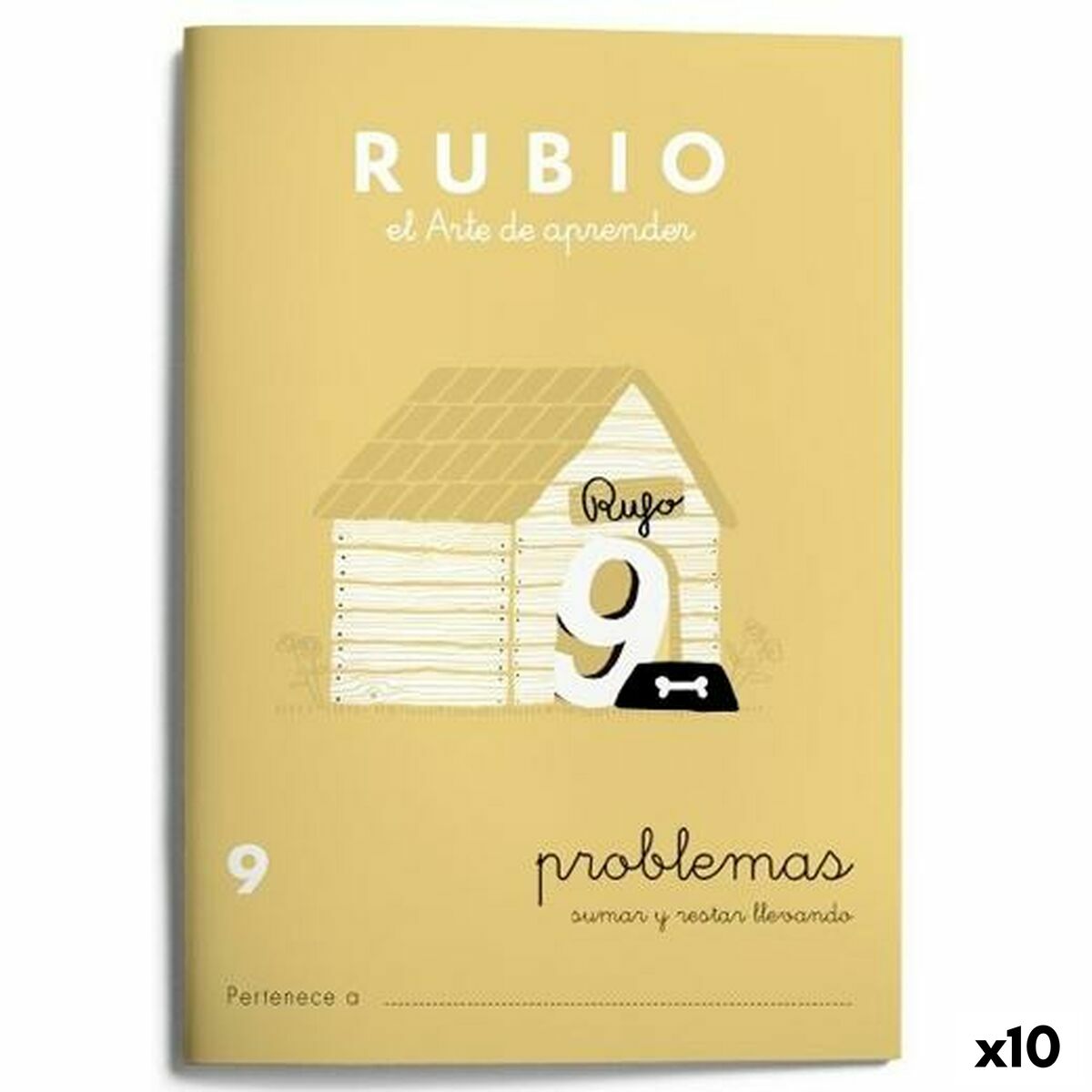 Maths exercise book Rubio Nº9 A5 Spanish 20 Sheets (10Units)