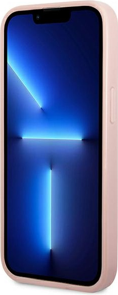 Guess GUHCP14XHGGSHP Apple iPhone 14 Pro Max pink hard case Glitter Script