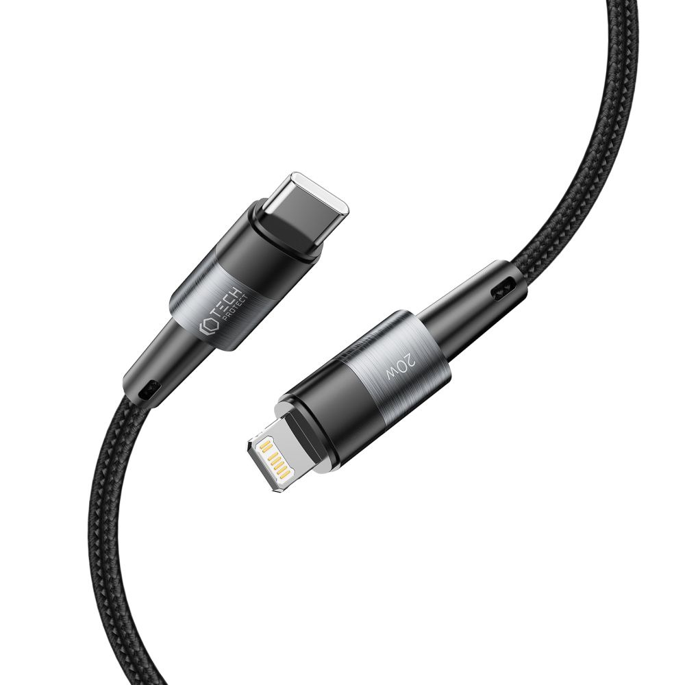 Tech-Protect Ultraboost USB-C/Lightning Cable PD 20W 3A 100cm Grey