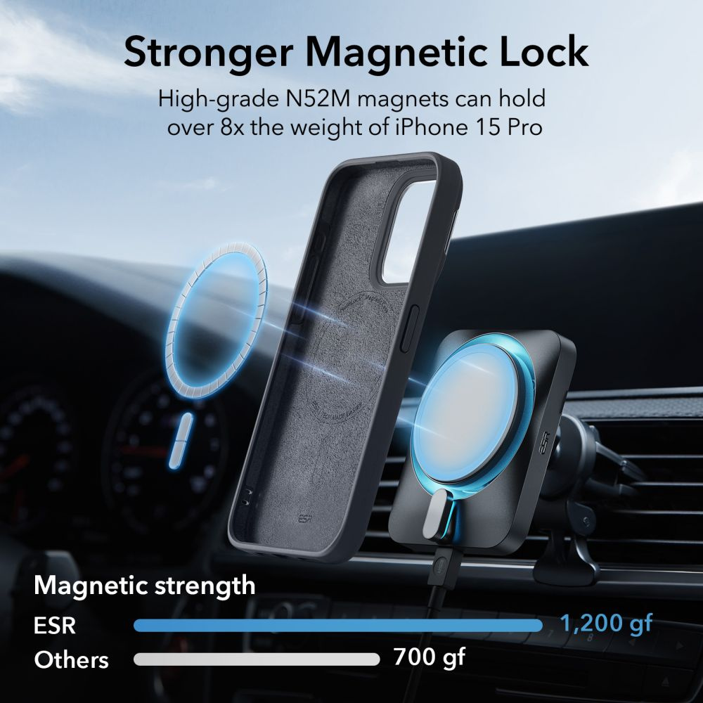 ESR Cloud Kickstand Halolock Magsafe Apple iPhone 15 Pro black
