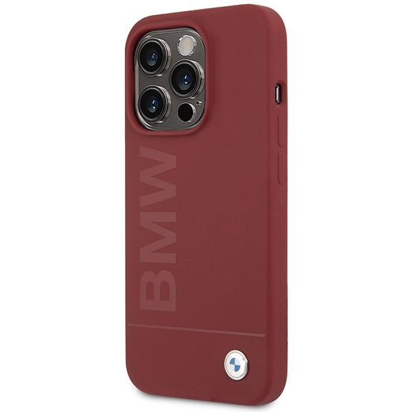 BMW BMHMP15LSLBLRE Apple iPhone 15 Pro hardcase Silicone Big Logo MagSafe red