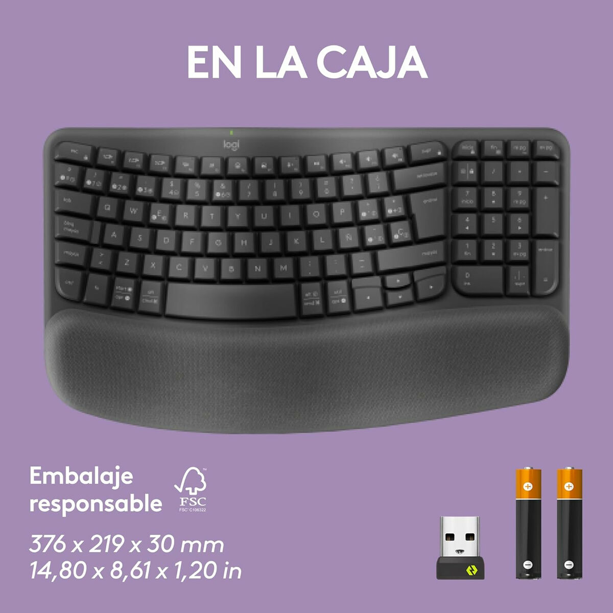 Keyboard Logitech 920-012296 Graphite Spanish QWERTY Keyboard Logitech 920-012296 Graphite Spanish QWERTY