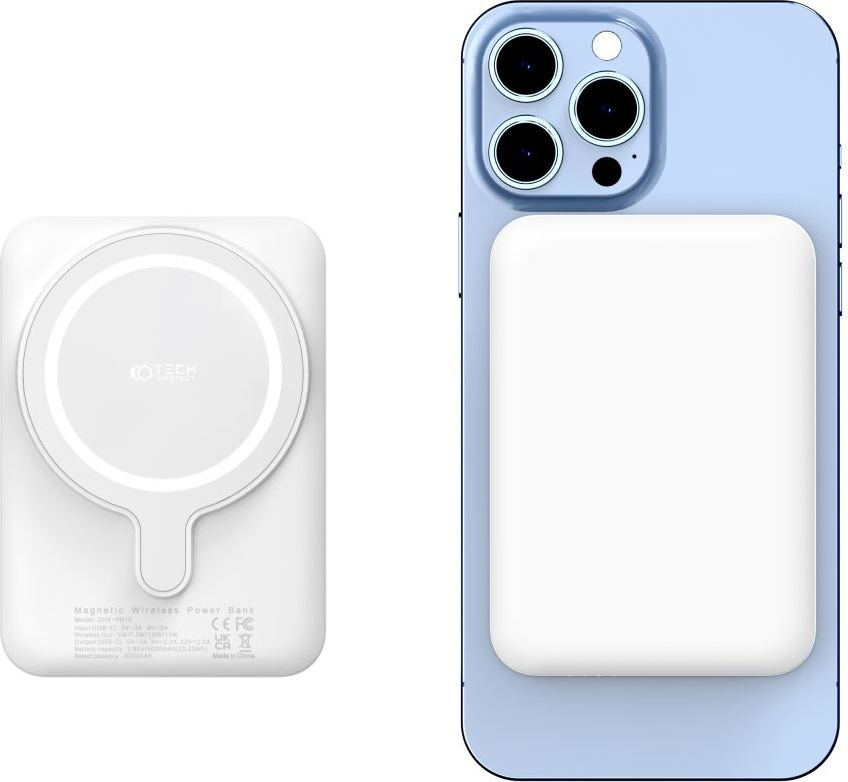 Tech-Protect PB10 LifeMag Powerbank MagSafe 5000mah White