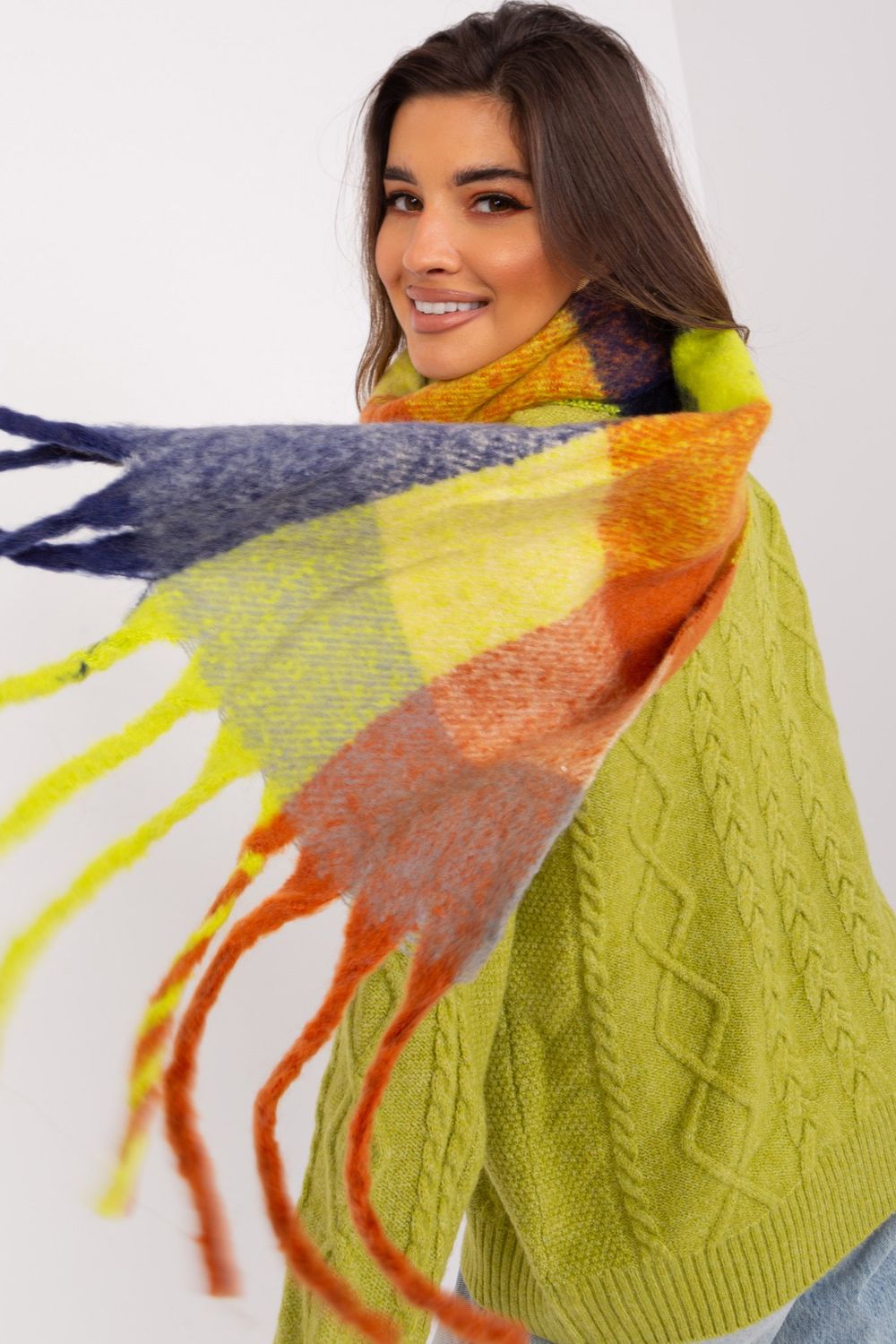  Shawl model 191724 AT  navy blue