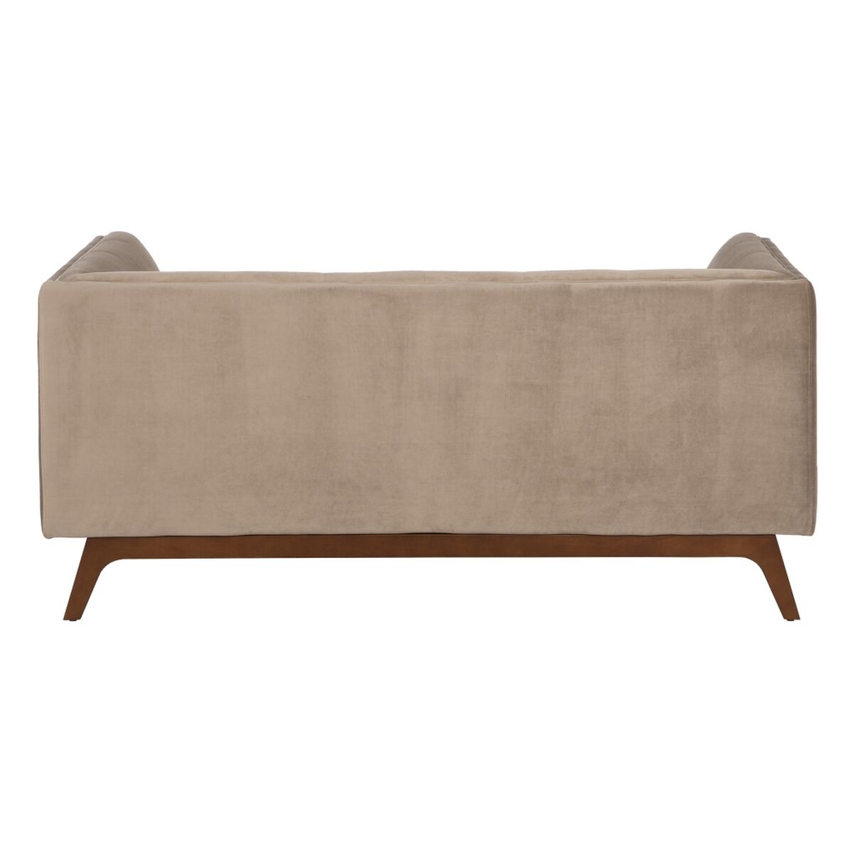 Sofa 156 x 81 x 72 cm Szampan Tkanina syntetyczna Drewno Aksamit