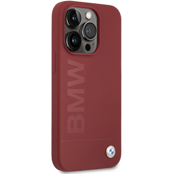BMW BMHMP15LSLBLRE Apple iPhone 15 Pro hardcase Silicone Big Logo MagSafe red