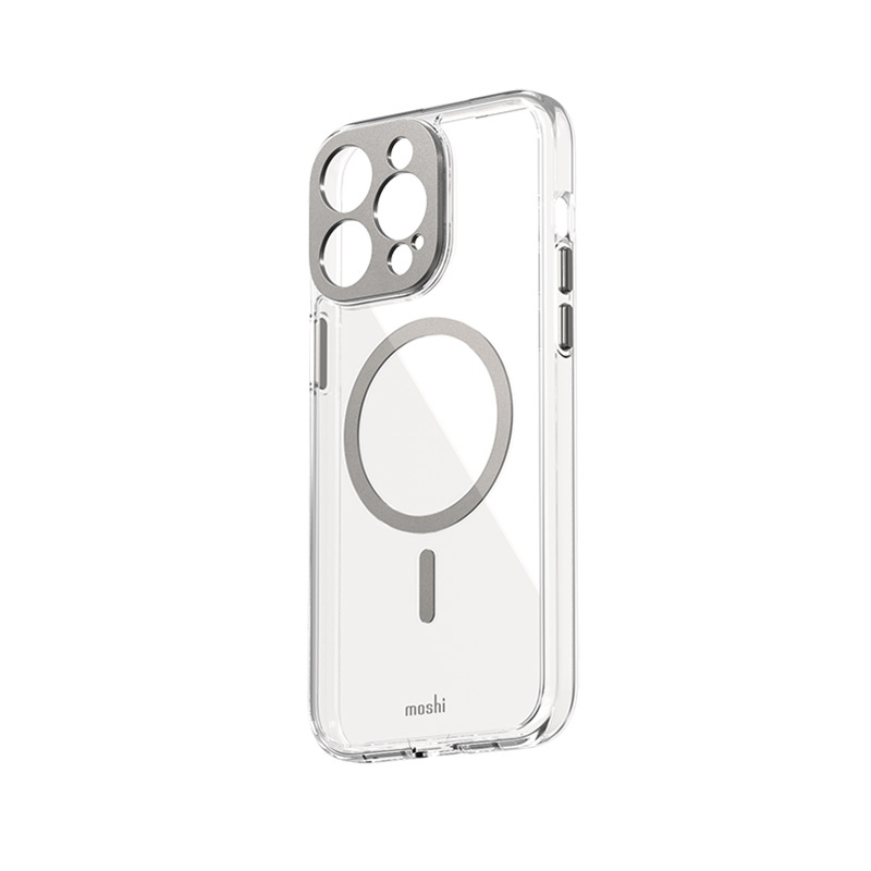 Moshi iGlaze MagSafe Apple iPhone 15 Plus (Luna Silver)