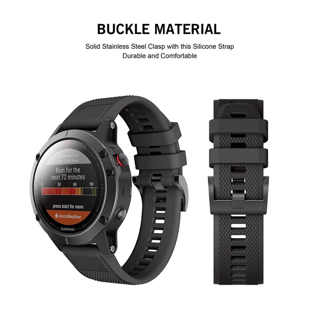 Tech-protect Smooth Garmin Fenix 3/3 HR/5X/5X Plus/6X/6X Pro/7X Black