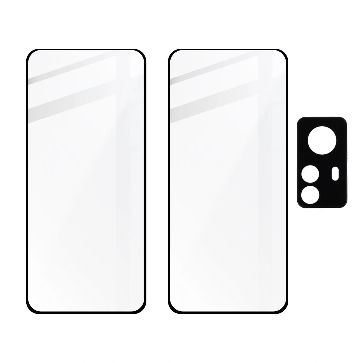 Bizon Glass Edge 3D tempered glass - [2 PACK] + lens protection Xiaomi 12 Pro black